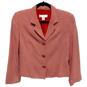 Vintage 1990s Parisian Cropped Checkered Blazer Jacket by Petite Sophisticate